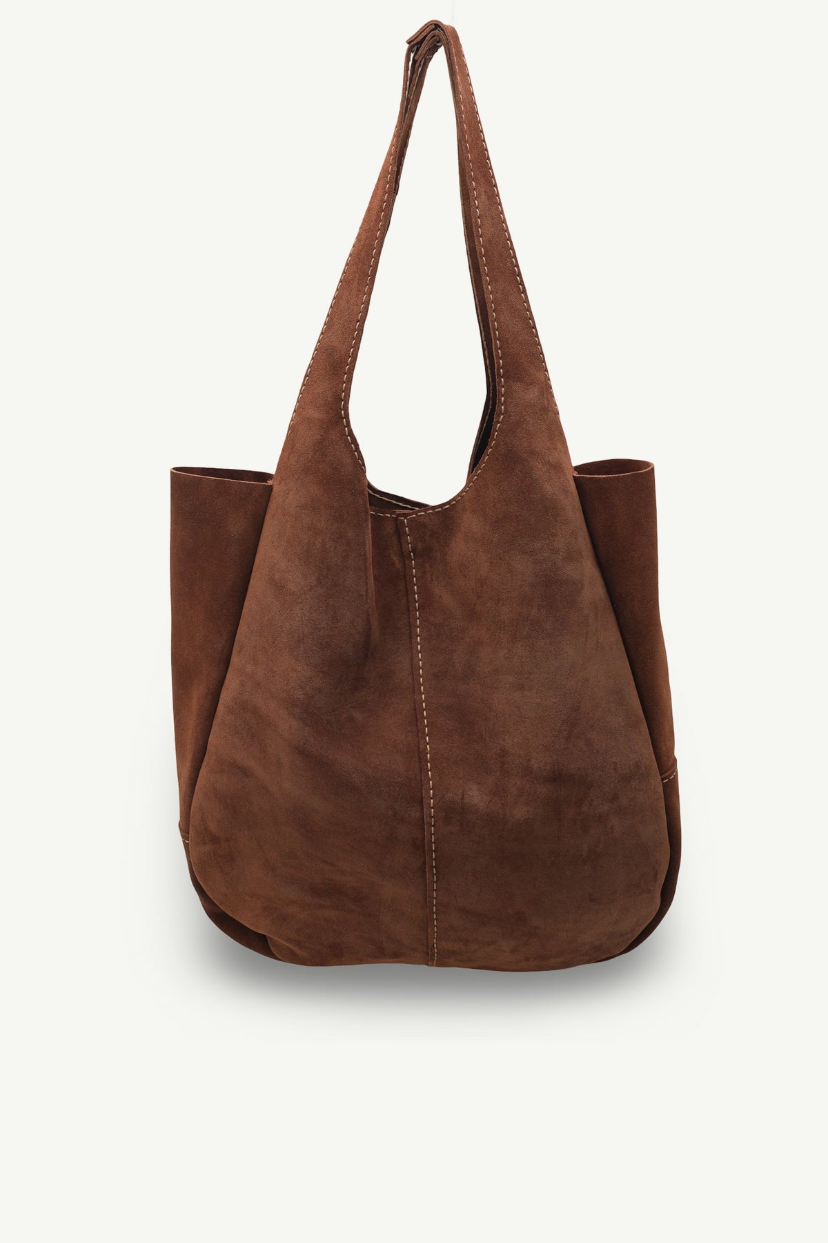 Hakiki Deri Kadın Süet Omuz Çantası - 23017