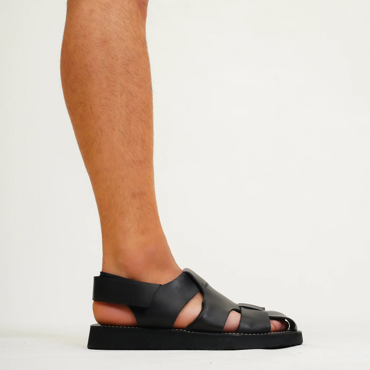 %100 Hakiki Deri El Yapımı Erkek Sandalet - 1109