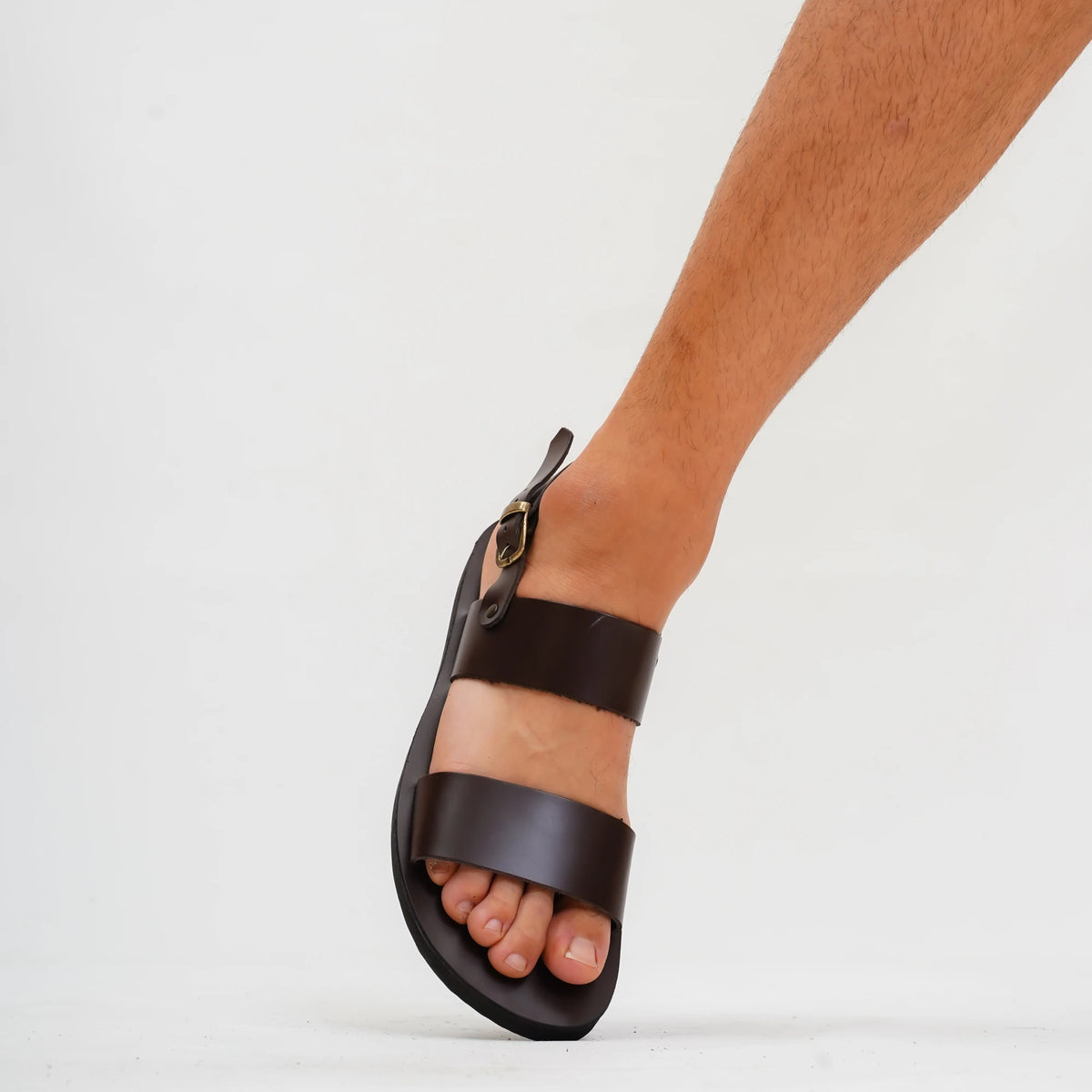 %100 Hakiki Deri El Yapımı Erkek Sandalet - 1313