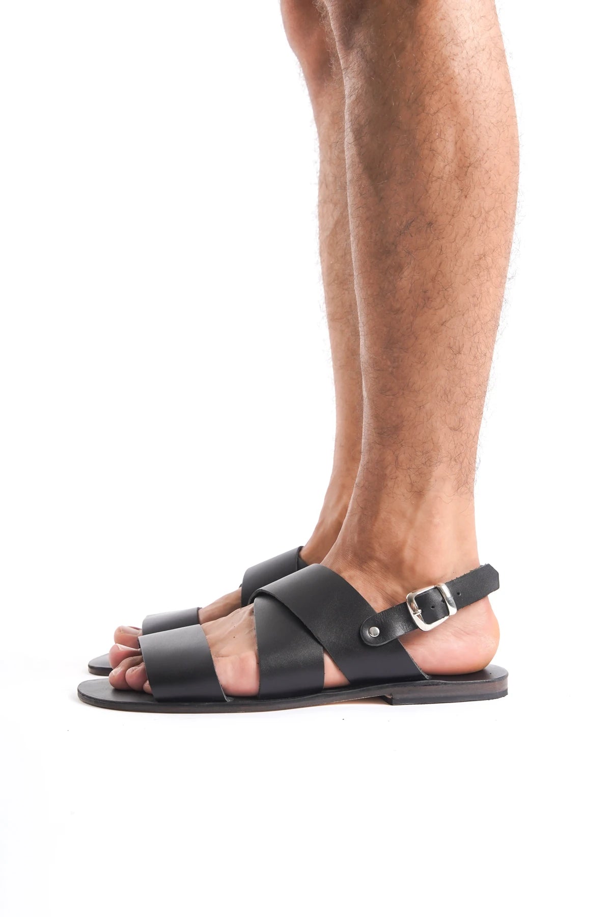 %100 Hakiki Deri El Yapımı Erkek Sandalet - K1105