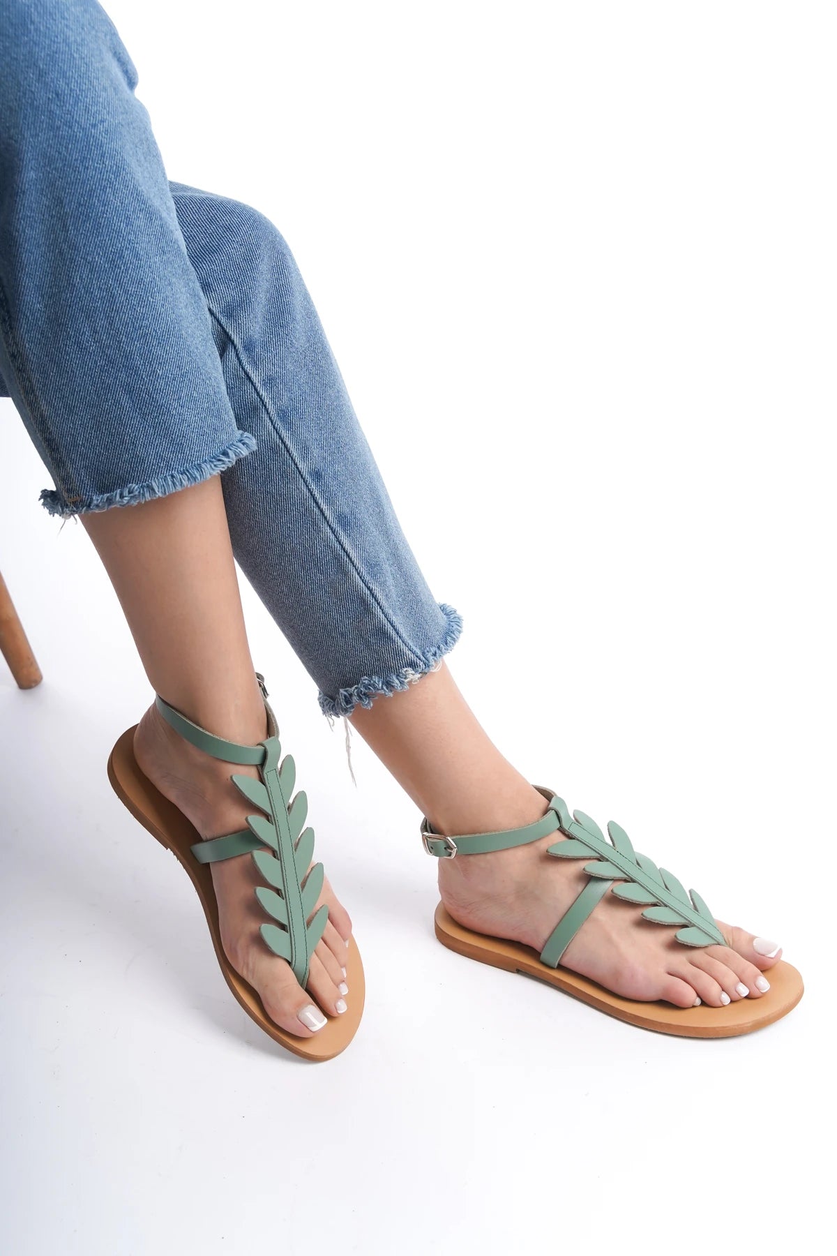 %100 El Yapımı Kadın Sandalet - 5805