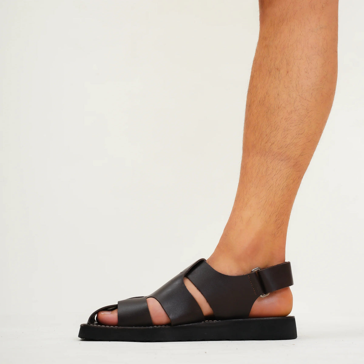 %100 Hakiki Deri El Yapımı Erkek Sandalet - 1109